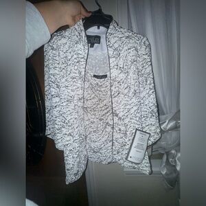 Alex Evenings Black and White Patterned Jacket